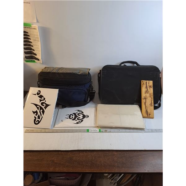 Camera Bag(empty)Satchel,Photo Pages,Maori Artwork,Burnt Wood Art