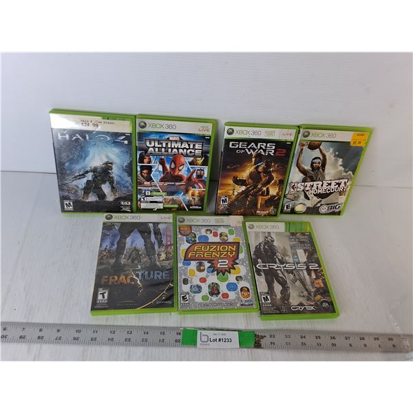 (7) Xbox 360 Games- Street Homecourt, Crysis 2, Marvel Ultimate Alliance, Misc.