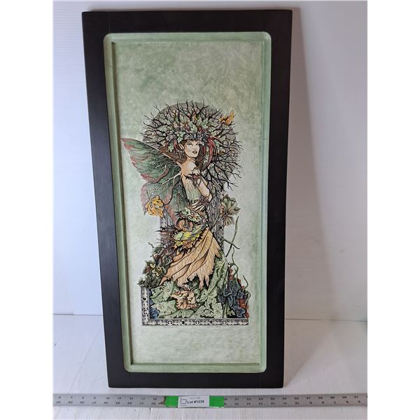 Framed Fantasy Fairy Painting 15.5" x 13.5", Pickup Preferred