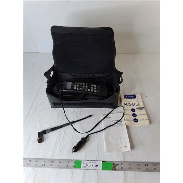 Vintage Motorola Car Phone, Manual & Case- Untested