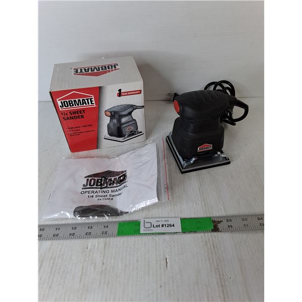Jobmate 1/4 Sheet Sander- Powers On, Appears NIB