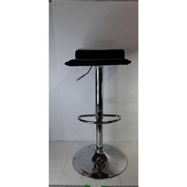 *Adjustable Bar Stool with Leather Style Seat, Up to 32.5", Cannot Ship