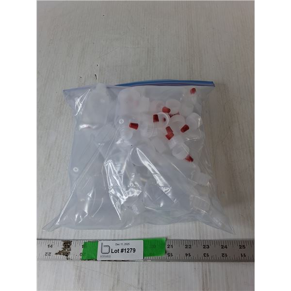 (25) Plastic Squeeze Bottles with Tips & Lids