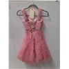 Image 2 : *Ruffled Knee length Gown With Sequins- Childsize/Adult XS, 9.5" Waist Diameter