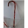Image 2 : (3) Decorative Lightup Candy Canes 28"- Working & Umbrella 32.5" - PICK UP