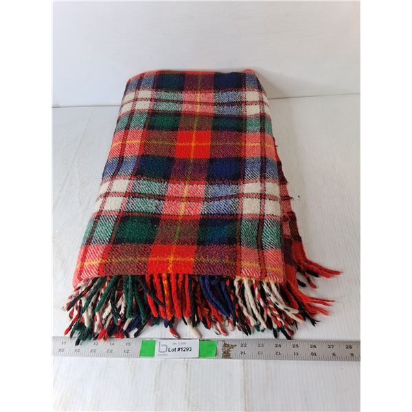 Plaid Wool Throw Blanket