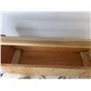 Image 2 : Wood Toolbox 27.5" x 9.5" x 12.75", Crowbar, Grab Hooks, Misc - PICK UP ONLY