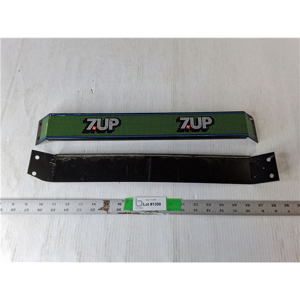 (2) 7UP Advertising Door Push Bars 19" x 2.25"