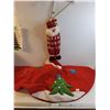 Image 1 : Christmas Tree Skirt and Santa Decoration