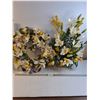 Image 1 : Easter Lily Wreath 20"Diameter  and Easter Dry Floral Arrangement 27" Tall - PICK UP