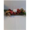 Image 2 : (2) Christmas Tray Decor,Merry Christmas Wreath,Cup/Saucer Dry Floral Decor - PICK UP
