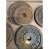 Image 3 : Assorted Barbell Weights and (2) 14" Spinlock Dumbbell Handles with Collars - PICK UP ONLY