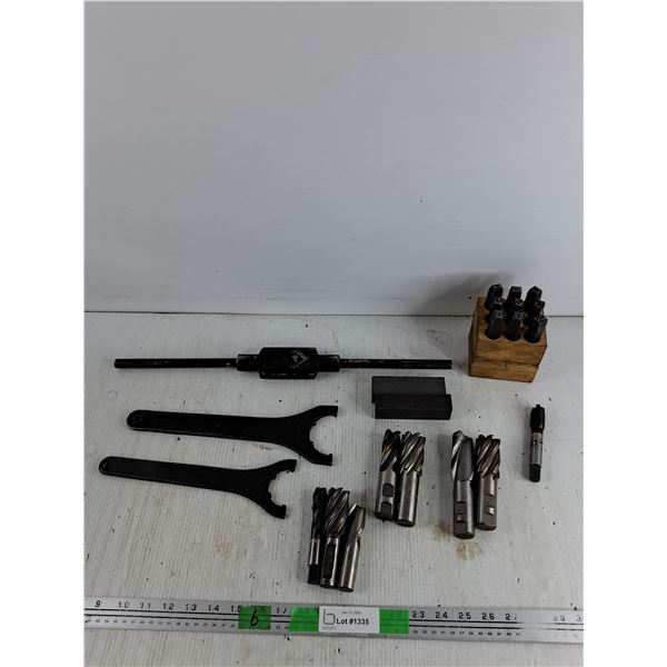 Large Tap Wrench, Spanner Wrenches, Taps, Number Punches, End Mills, Misc