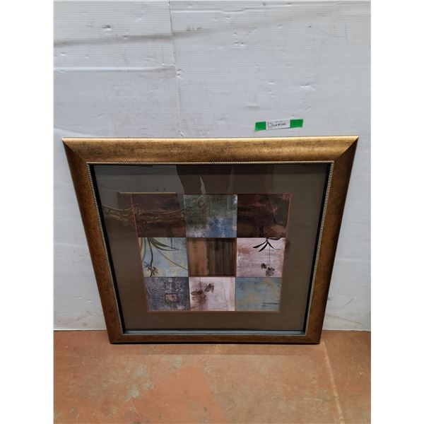 *Framed Wall Art Decoration, 34" x 33", Cannot Ship