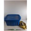 Image 1 : Rubbermaid Roughneck Plastic Storage Tote 21" x 16" x 12", Ratchet Strap - Cannot Ship