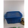 Image 3 : Rubbermaid Roughneck Plastic Storage Tote 21" x 16" x 12", Ratchet Strap - Cannot Ship
