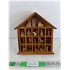 Image 1 : (13) Tea Ornaments, Wooden Wall Mounted Organizer