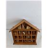 Image 4 : (13) Tea Ornaments, Wooden Wall Mounted Organizer
