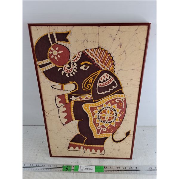 Framed Buddhist Elephant Wall Art 20" x 15"