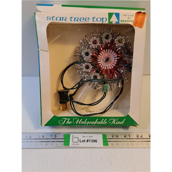 Vintage Star Tree Top in Original Box-working
