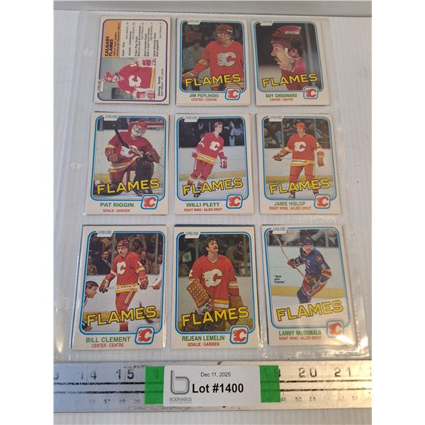 1981-82 O-Pee-Chee Calgary Flames Assorted Player Cards-Cannot Guarantee Authenticity