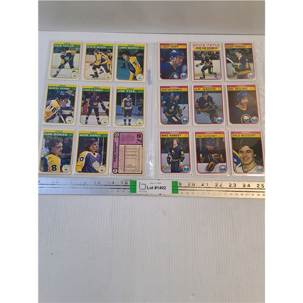1982-83 O-Pee-Chee  Los Angeles Kings and Buffalo Sabres Player Cards-Cannot Guarantee Authenticity