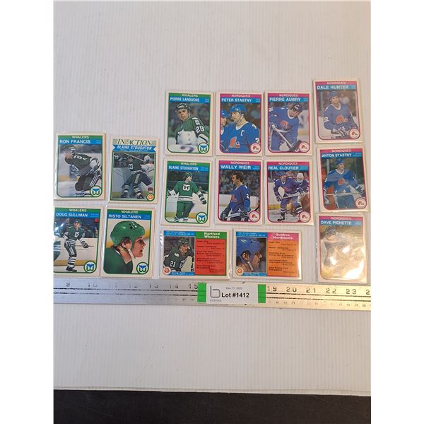 1982-83 O-Pee-Chee Quebec Nordiques and Hartford Whalers  Player Cards-Cannot Guarantee Authenticity