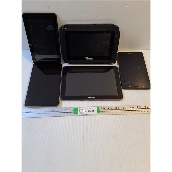 (5) Assorted Brand Tablets for Parts-not working