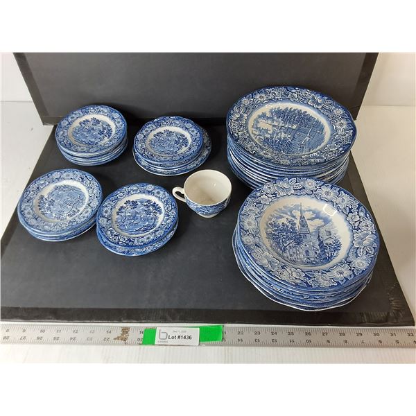 Liberty Blue Ironstone Dish Set - PICK UP ONLY