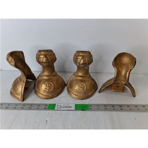 (4) Cast Iron Clawfoot Tub Legs 6.5"
