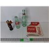 Image 1 : (2) Coca-Cola Glass Bottles, Tree Ornament & Paper Carrying Case