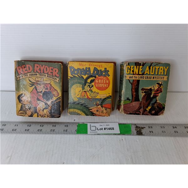 (3) Vintage Kid's Books- Red Ryder, Donald Duck, Gene Autry
