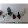 Image 1 : (2) Sad Irons, Vintage Pepsi-Cola Bottle, Aladdin Blue Flame Heater, Glass Jar
