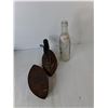 Image 2 : (2) Sad Irons, Vintage Pepsi-Cola Bottle, Aladdin Blue Flame Heater, Glass Jar