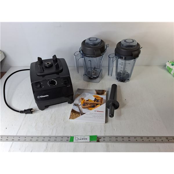 Vitamix Blender- Powers On, (2) Containers & Recipe Book