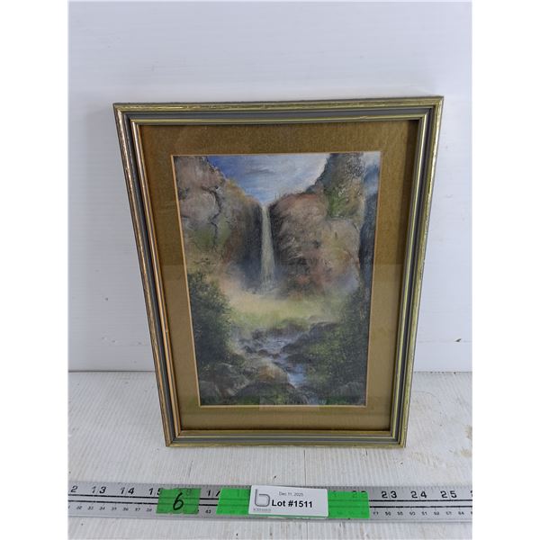 Framed Waterfall Wall Art Print 12" x 9"