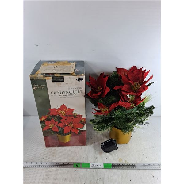 Fiber Optic Poinsettia - Powers On, As Is