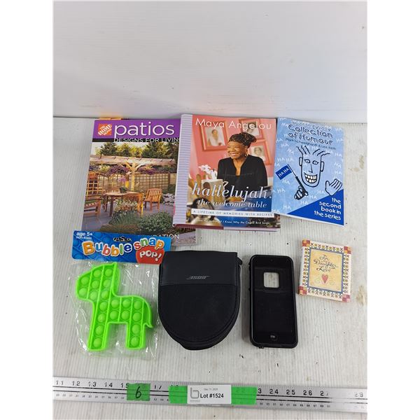 Books - Patios Design, Maya Angelou Recipes, Collection of Humor, Pop It Toy, iPhone 6 Case, Misc