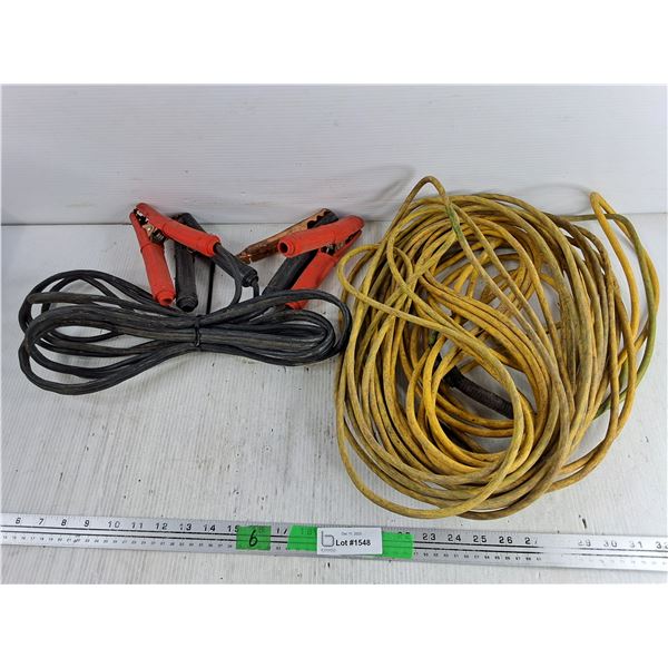 Booster Cables, Extension Cord - Approx 40', As Is