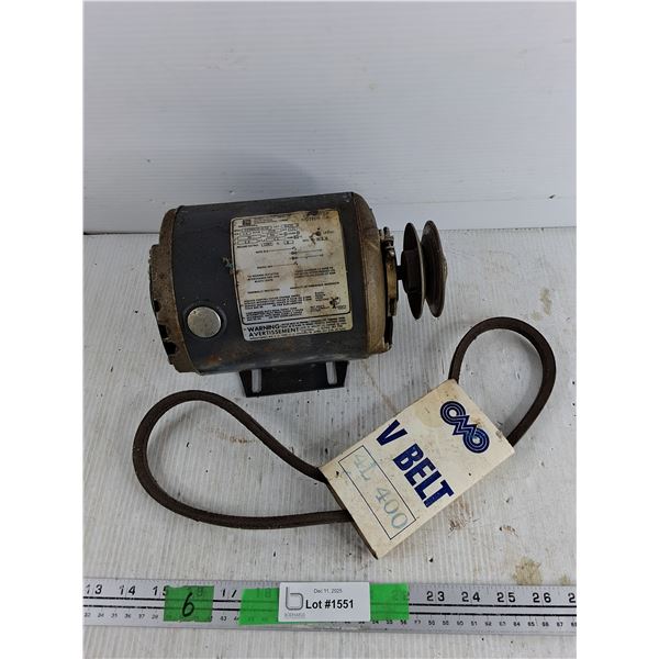 Emerson Motor & V Belt - As Is, Pickup Preferred