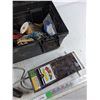 Image 6 : Plastic Tool Box 20" x 8" x 10", Wires, Screwdriver, Battery Tester - As Is