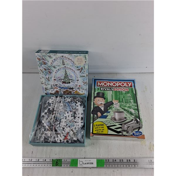500 Piece Puzzle, Monopoly Rivals Edition Game - Sealed