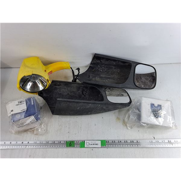 Siemens Thermostats, Sideview Mirror Extensions, Flashlight - As Is