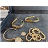 Image 4 : Vintage Quartz Watches - As Is, Cross Pendant, Pearl Necklace, Jewelry Box