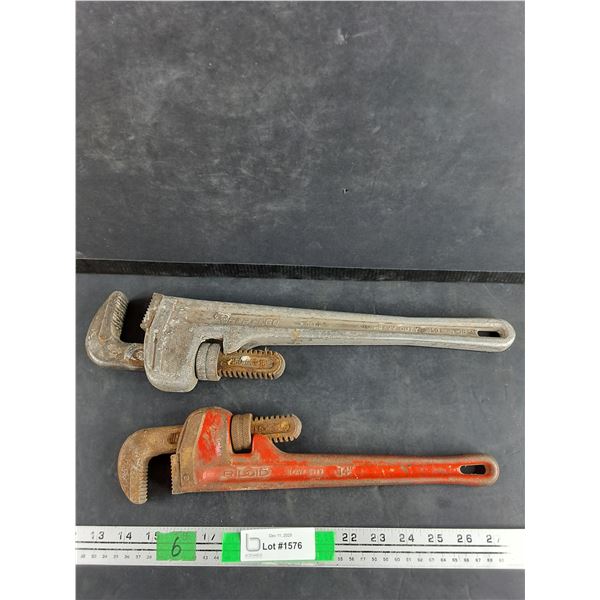 Super Ego & Ridgid Pipe Wrenches - 14" & 18"