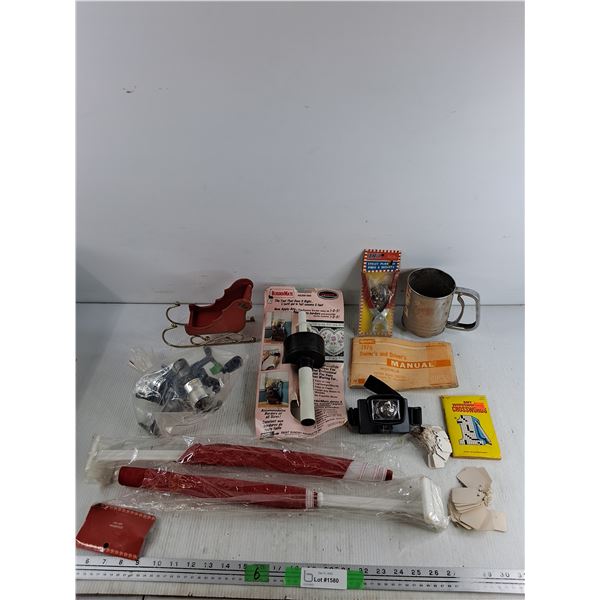 Car Window Flags, Bordermate, Fishing Reels, Tags, Flour Strainer, Eyelet Plier Kit, Misc