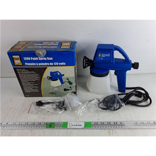 Power Fist 120V Paint Spray Gun - Powers On, As Is