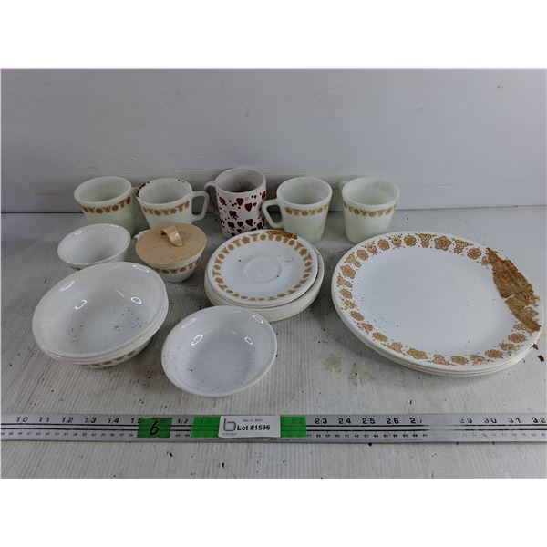 Ceramic Bowls, Dining Plates, Milk Glass Mugs