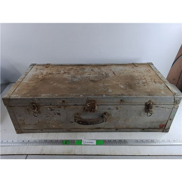 Vintage Tool Chest with Mixed Shop Tools - As Is 30" x 15" x 9", Cannot Ship