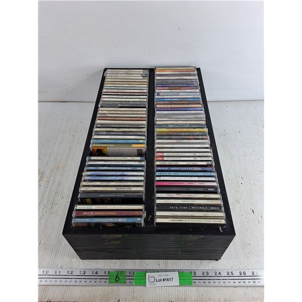 Assorted CDs - Joe Cocker, Guardian Angel, David Essex, CD Organizer 19" x 12" x 5"